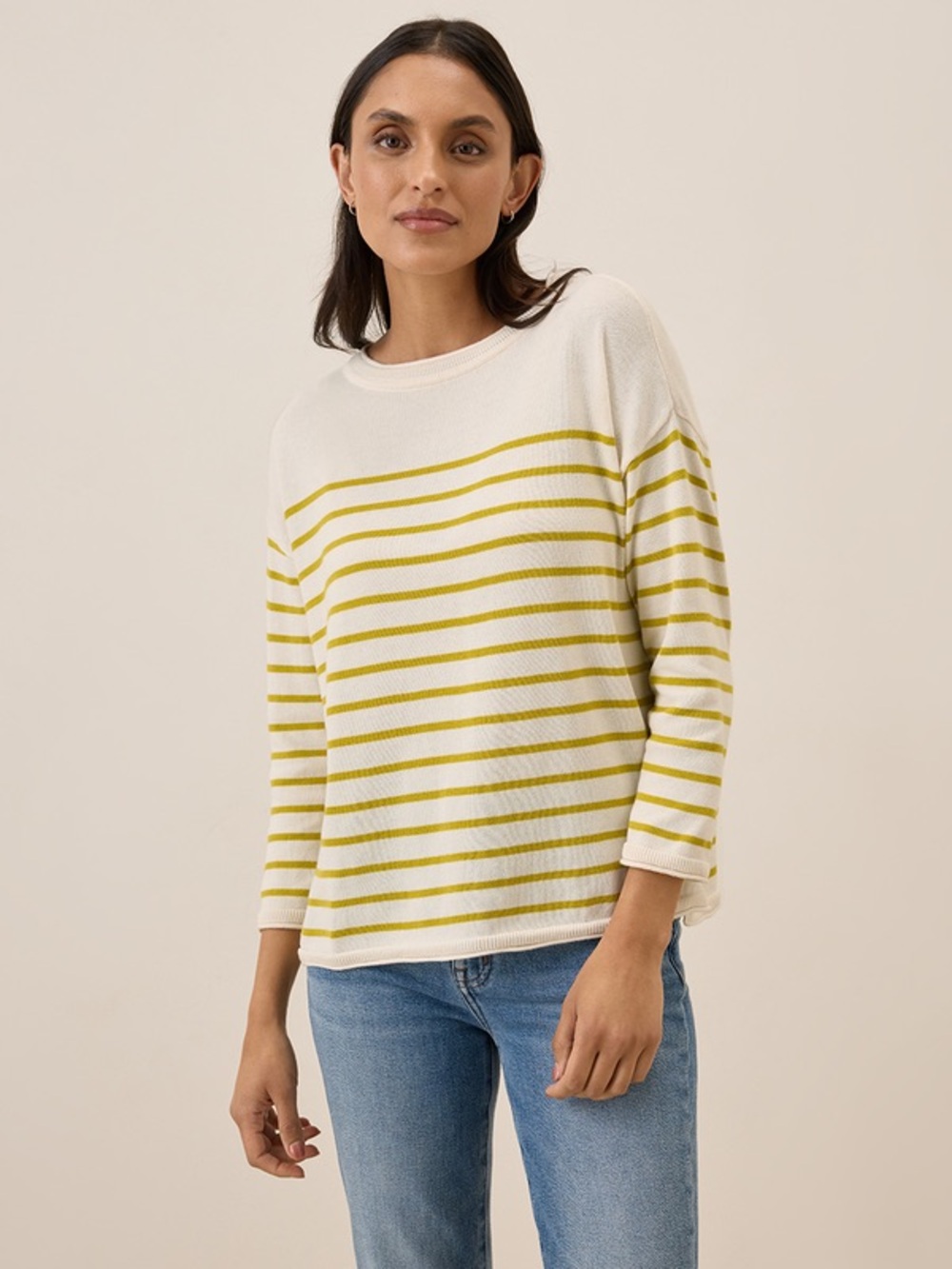 Pact Fine Knit Organic Cotton Wide Neck Sweater Lightweight Yellow XL LongSleeve